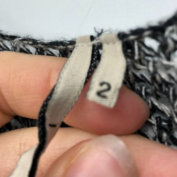 IRO Paris Grey Yarn plunging V neck sleeveless bodycon knit mini dress size  2 - Picture 6 of 14